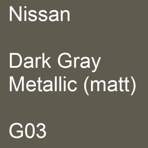 Nissan, Dark Gray Metallic (matt), G03.